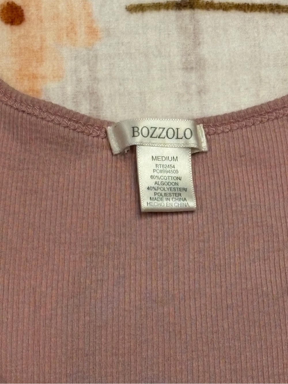 Bozzolo Dusty Rose Ribbed Racerback Tank Top - Picture 2 of 3